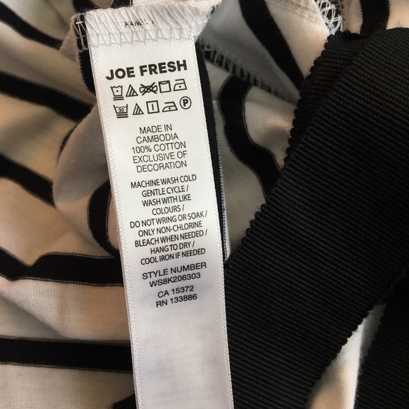 Joe Fresh Striped Shirt with Side Bows Size Large - Picture 6 of 6